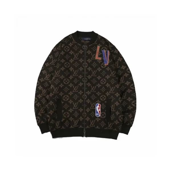 Louis vuitton Mens Logo Leather Jackets Brown - 루… - 1