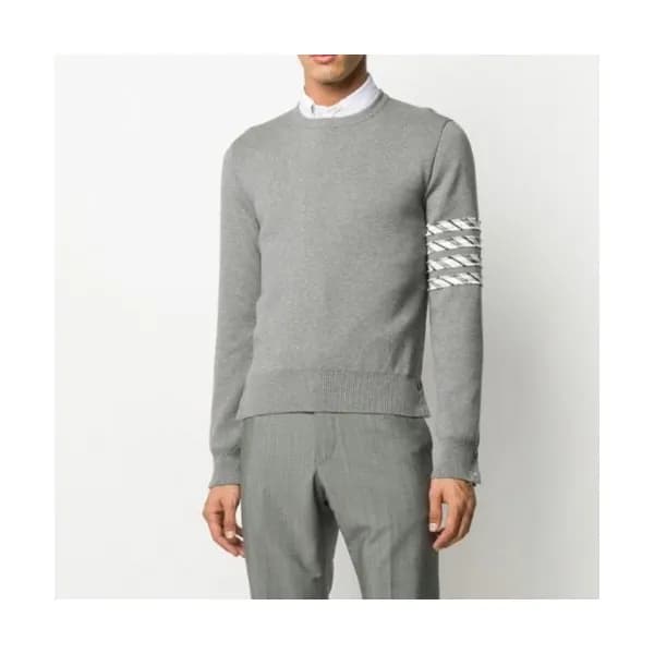 Thom Browne Unisex Strap Sweaters Gray - 톰브라운 남/… - 1