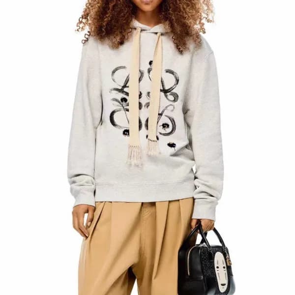 Loewe Womens Logo Casual Cotton Oversize Hoodie G… - 1