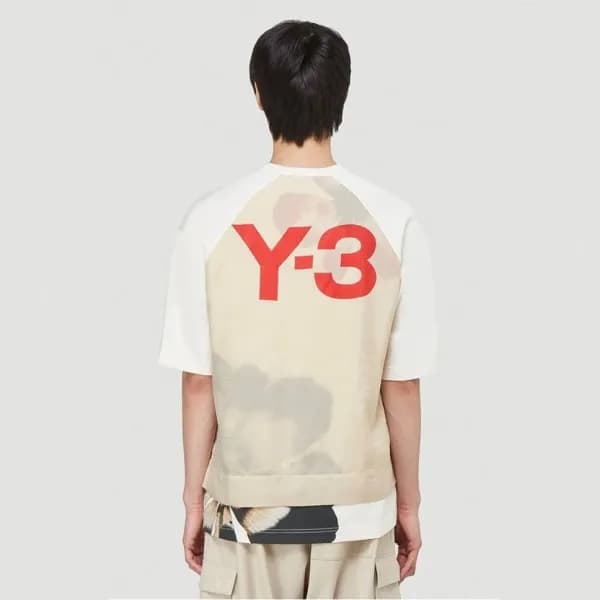 요지야마모토 화이트 크루넥 반팔티 - Mens White Tshirts - Y3/0149x - 1