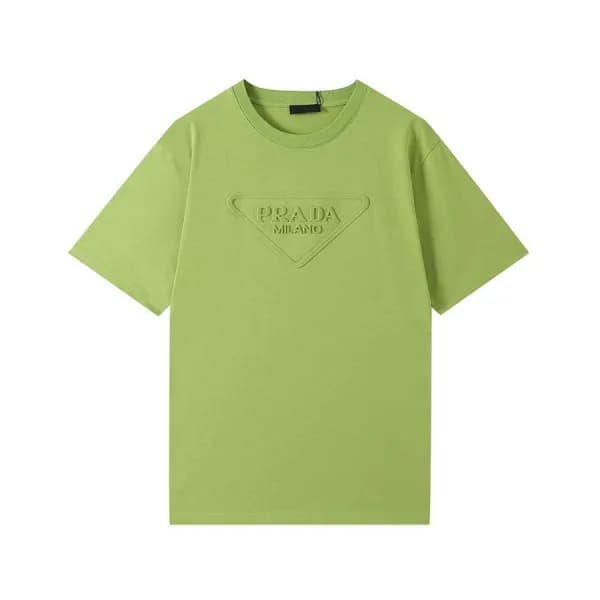 프라다 남성 그린 크루넥 반팔티 - Mens Green Tshirts - Pra02645x - 1