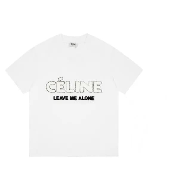 셀린느 남/녀 크루넥 화이트 반팔티 - Unisex White Tshirts - cel02… - 1