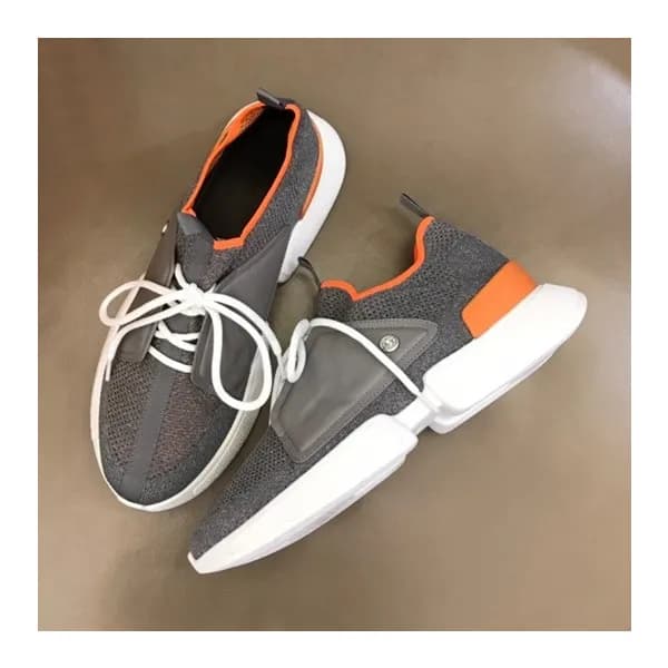 에르메스 남성 클래식 그레이 스니커즈 - Mens Gray Sneakers - her075… - 1