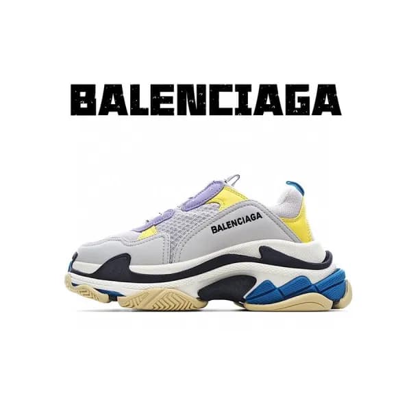 발렌시아가 남/녀 Triple S 그레이 스니커즈 - Unisex Gray Sneakers… - 1