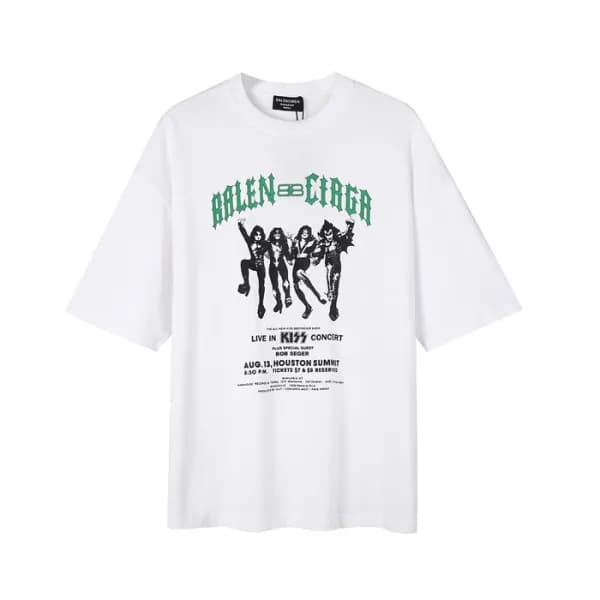 발렌시아가 남성 크루넥 화이트 반팔티 - Mens White Tshirts - bal015… - 1