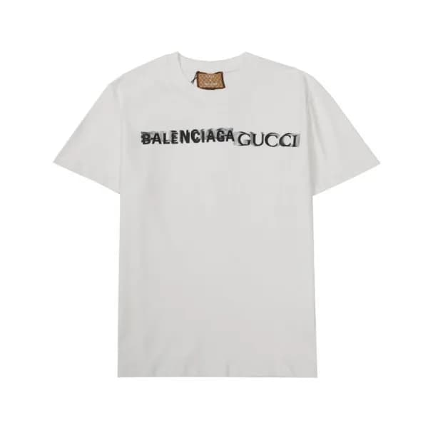발렌시아가 남성 크루넥 화이트 반팔티 - Mens White Tshirts - bal015… - 1