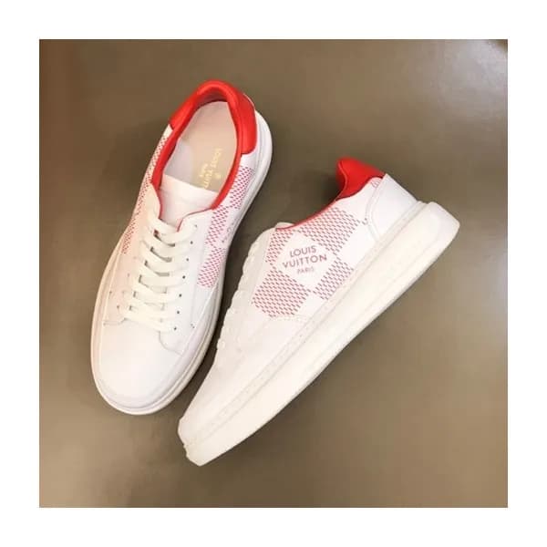 루이비통 남성 클래식 레드 스니커즈 - Mens Red Sneakers - lou04945… - 1
