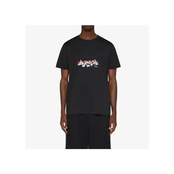 지방시 남성 크루넥 블랙 반팔티 - Mens Black Tshirts - giv0752x - 1