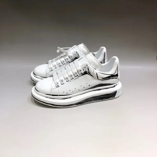 알렉산더맥퀸 남/녀 화이트탭 스니커즈 - Unisex White Sneakers - alx… - 1