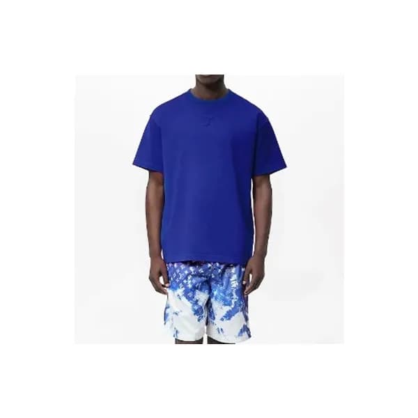 루이비통 남성 블루 크루넥 반팔티 - Mens Blue Tshirts - lou05075x - 1
