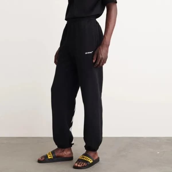 오프화이트 남성 캐쥬얼 블랙 팬츠 - Mens Black Pants - off0828x - 1