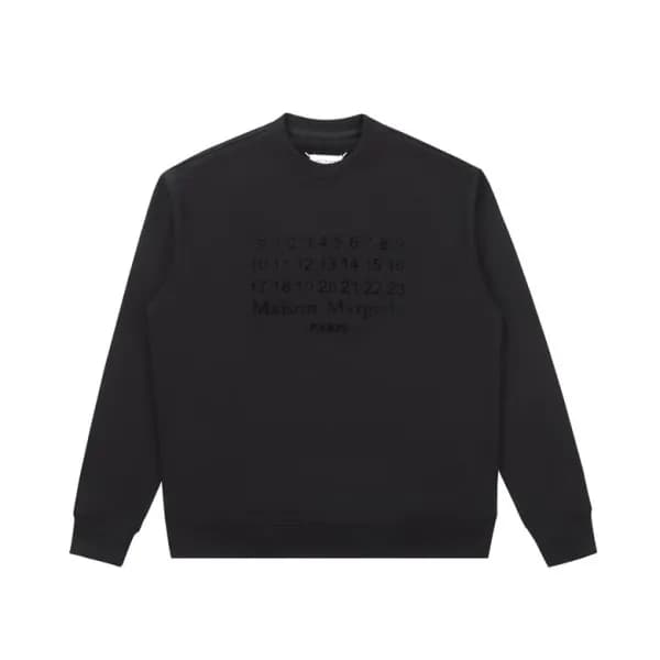 메종 마르지엘라 남성 모던 블랙 맨투맨 - Maison Margiela Mens Black… - 1