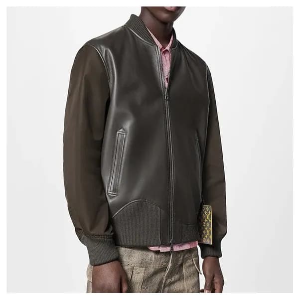 루이비통 남성 블랙 양면 가죽 자켓 - Louis vuitton Mens Black Jac… - 1