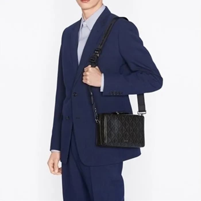 디올 남성 블랙 크로스백 - Dior Men Black Cross Bag - di70x - 1