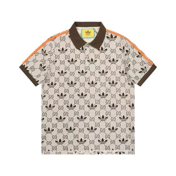 구찌 남성 브라운 폴로 반팔티 - Gucci Mens Brown Tshirts - gu15… - 1