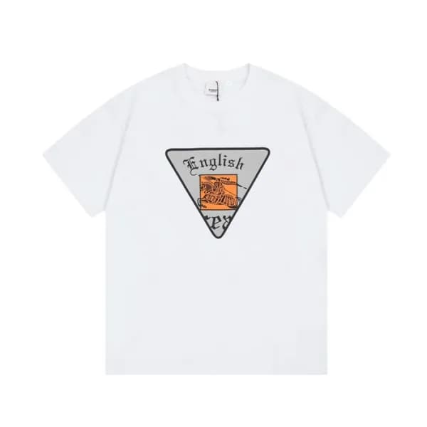 버버리 남성 화이트 크루넥 반팔티 - Burberry Mens White Tshirts -… - 1