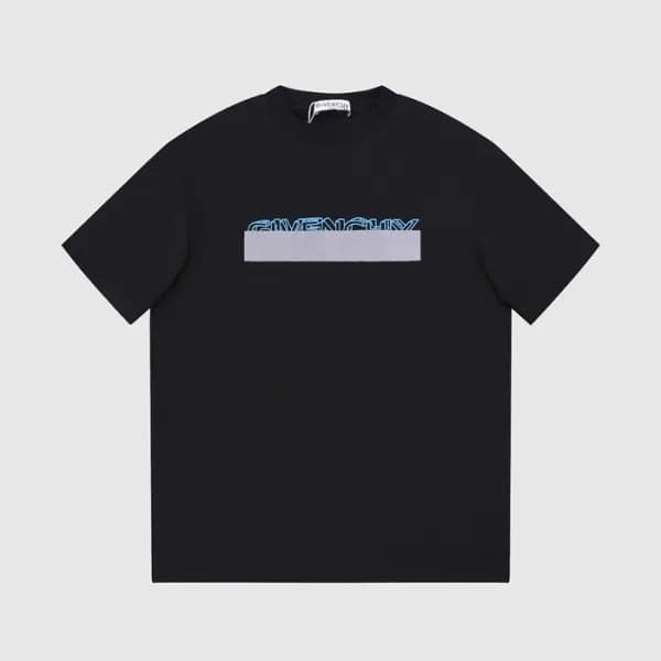 지방시 남성 크루넥 블랙 반팔티 - Givenchy Mens Black Short Slee… - 1