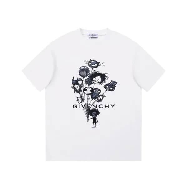 지방시 남성 크루넥 화이트 반팔티 - Givenchy Mens White Short Sle… - 1