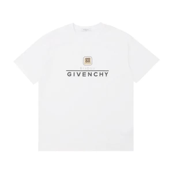 지방시 남성 크루넥 화이트 반팔티 - Givenchy Mens White Short Sle… - 1