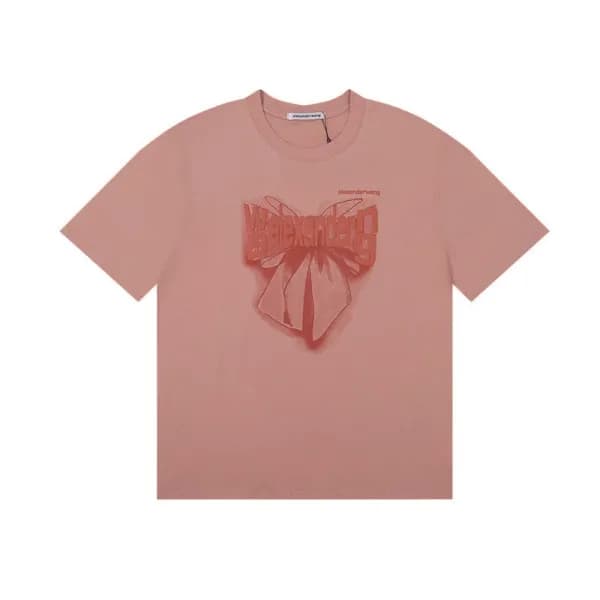 알렉산더왕 남성 핑크 반팔티 - Alexander wang Mens Pink Short s… - 1
