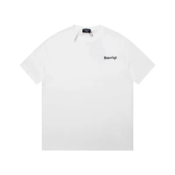 발렌시아가 남성 화이트 크루넥 반팔티 - Balenciaga Mens White Short… - 1