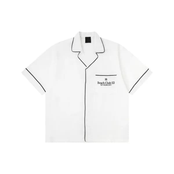 지방시 남성 화이트 반팔 셔츠 - Givenchy Mens White Short sleev… - 1