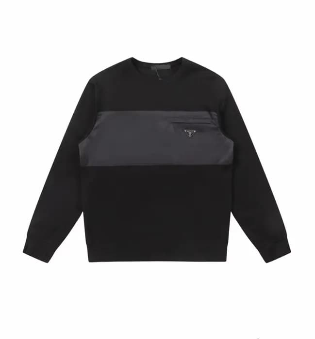 프라다 남자 크루넥 블랙 맨투맨 - Prada Mens Black Tshirts - pr7… - 1