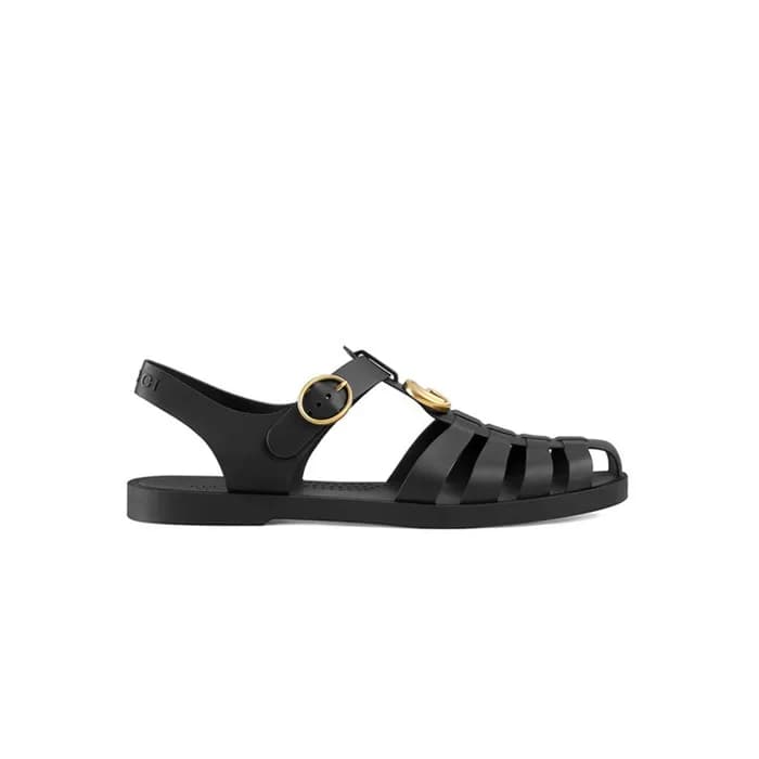 구찌 여성 러버 버클 블랙 스트랩 샌들 【매장-100만원대】 - Gucci Womens B… - 1