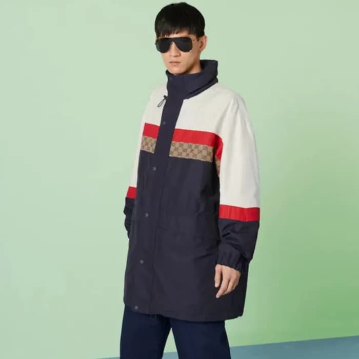구찌 남성 캐쥬얼 블루 롱 자켓 - Gucci Mens Blue Jackets - gu11… - 1