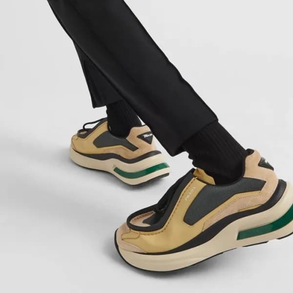 프라다 남성 옐로우 스니커즈 - Prada Mens Yellow Sneakers - pr8… - 1