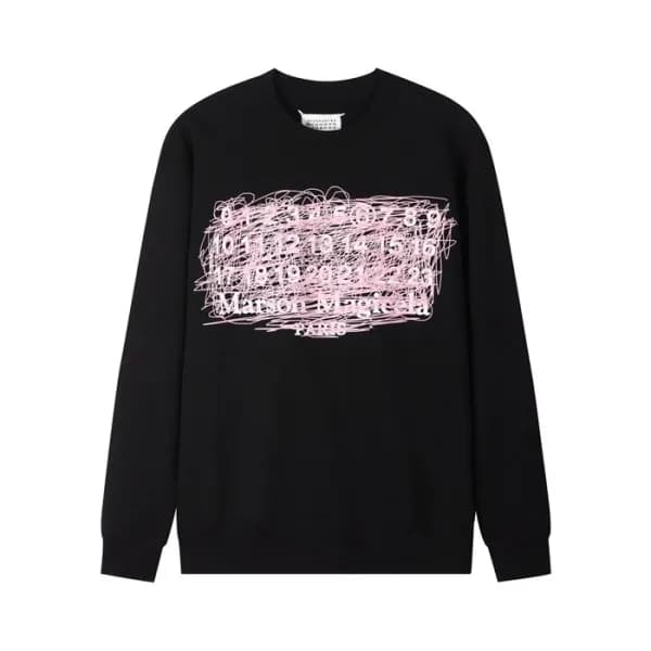 메종 마르지엘라 남성 블랙 맨투맨 - Maison Margiela Mens Black Ts… - 1