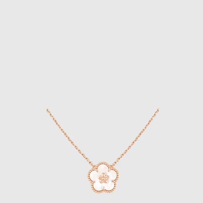 반클리프 아펠 여성 럭키 스프링 펜던트 플럼 블로썸 네크리스 - Van Cleef & Ar… - 1