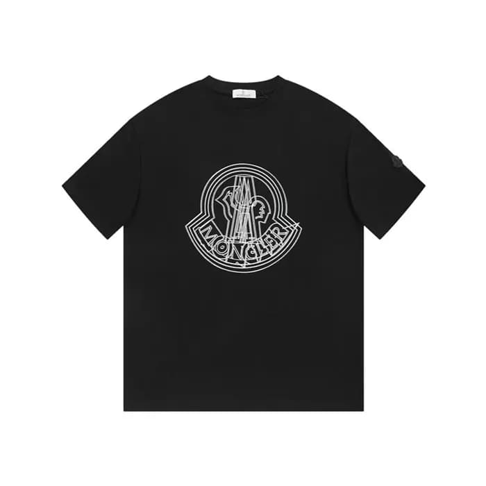 몽클레어 남성 블랙 티셔츠 - Moncler Mens Black Tshirts - moc2… - 1