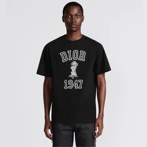 매장판 디올 남성 블랙 반팔 티셔츠 - Dior Mens Black Tshirts - di… - 1