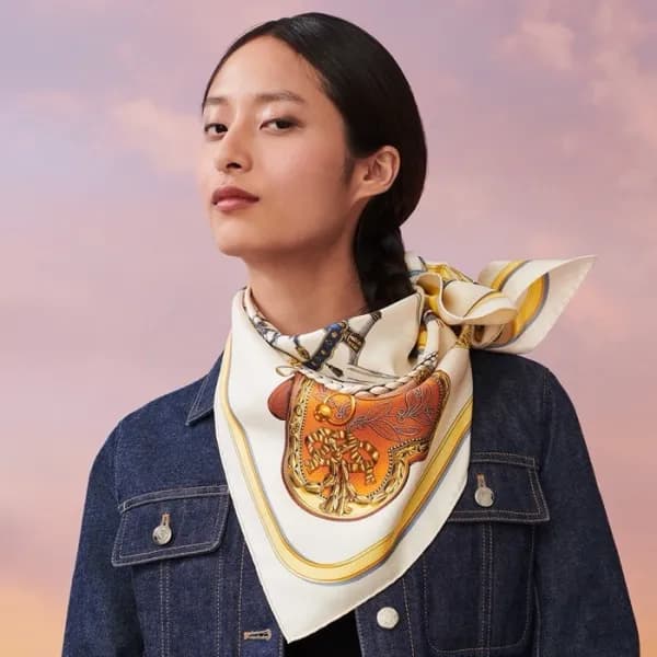 에르메스 여성 화이트 스카프 - Hermes Womens White Scarf - acc2… - 1
