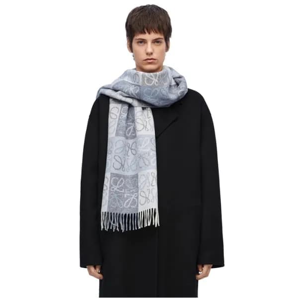 로에베 남/녀 그레이 머플러 - Loewe Unisex Gray Muffler -acc23… - 1