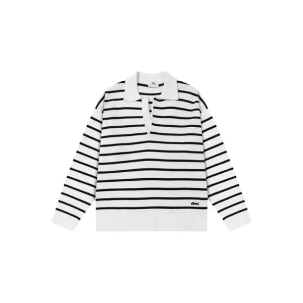 아미 여성 폴로 니트 - Ami Womens Polo Knitwear - ami4592x - 1