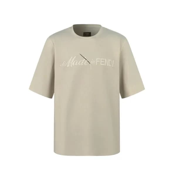 펜디 남성 라운드 반팔 티셔츠 - Fendi Mens Round Tshirt - fec61… - 1