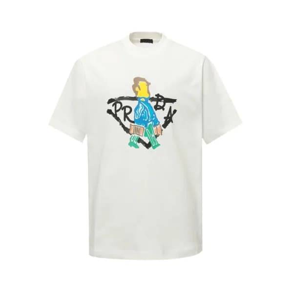 프라다 남성 라운드 반팔티 - Prada Mens Round Tshirt - prc6854… - 1