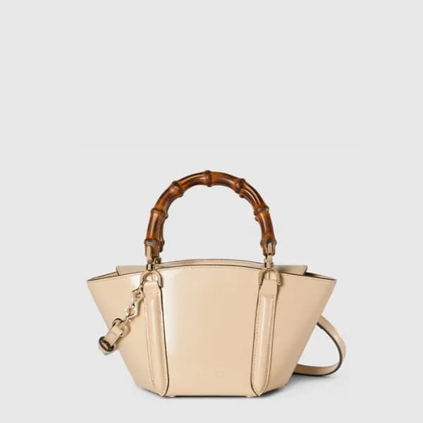 구찌 여성 뱀부 탑 핸들 미니 토트백 - Gucci Womens Bamboo Top Han… - 1