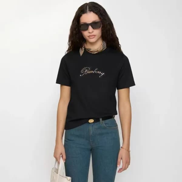 버버리 여성 반팔 티셔츠 - Burberry Womens Round Tshirt - buc… - 1