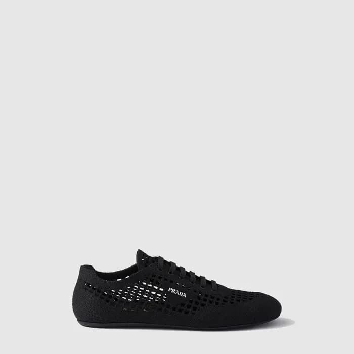 프라다 여성 컬랩스 크로셰 레이스업 스니커즈 - Prada Womens Collaps Crochet Lace-up Sneaker - prs14449x
