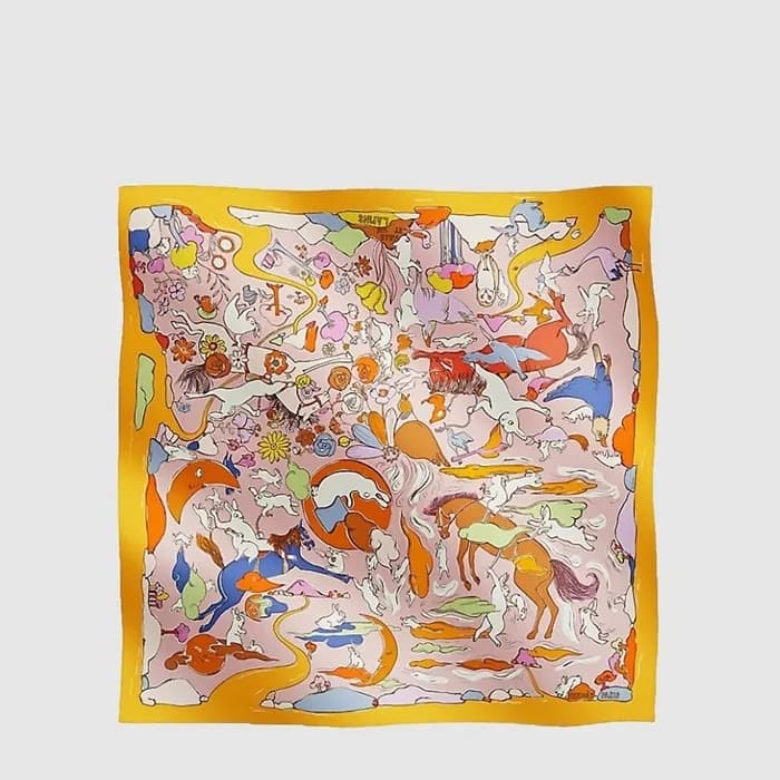 에르메스 여성 밀레 라핀 토끼 스카프 - Hermes Womens Mille et Un Lapins Scarf - acc8876x - 1