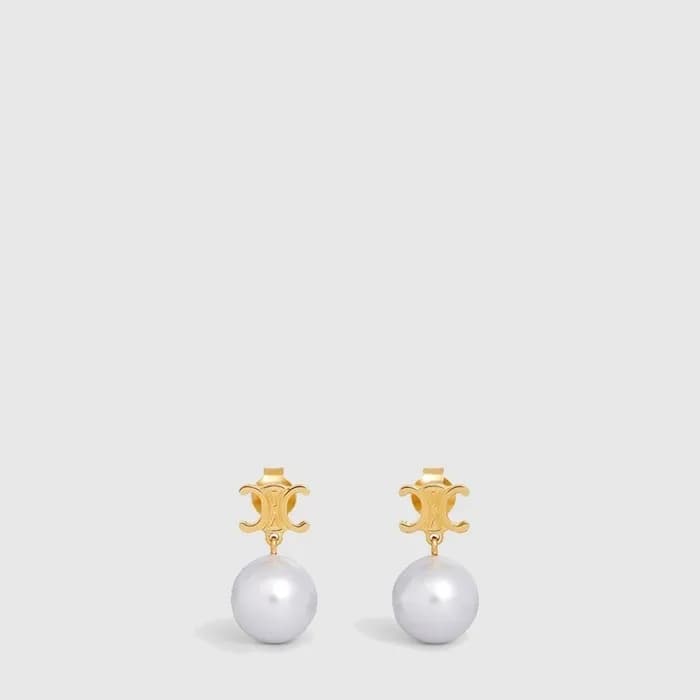 셀린느 여성 트리옹프 펄 이어링 - Celine Womens Triomphe Pearl Earring - acc10598x - 1