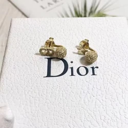 Dior Yellow Gold Earring - 디올 여성용 18k도금 옐로우 골드 … - 1