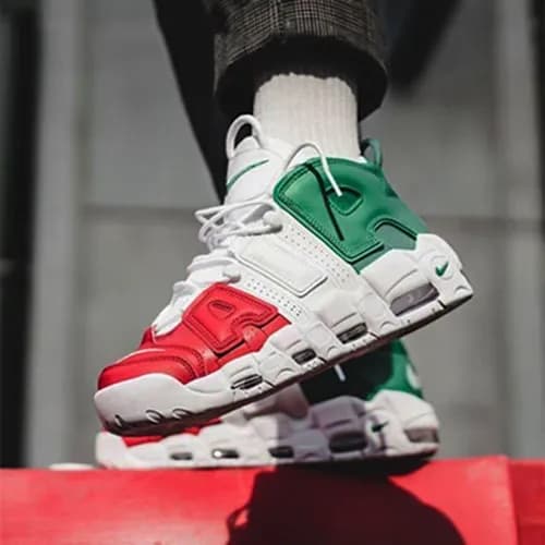 Nike 2018 Mens Air More Up Tempo Leather Running S… - 1
