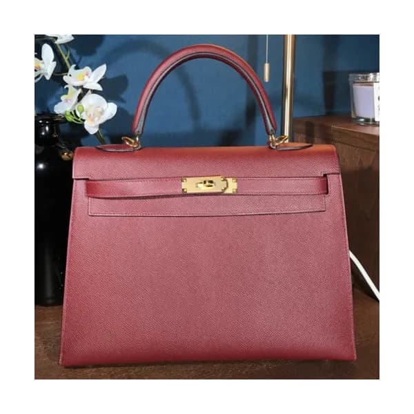 Hermes Kelly Epsom Leather Tote Shoulder Bag ,32cm… - 1