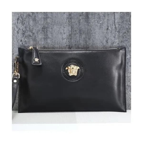 Versace Leather Clutch Bag,24CM - 베르사체 레더 남성용 클러치백… - 1
