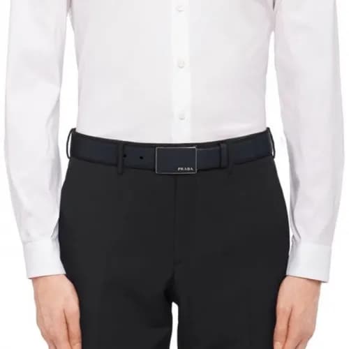 Prada 2019 Mens Saffiano Business Leather Belt - 프… - 1