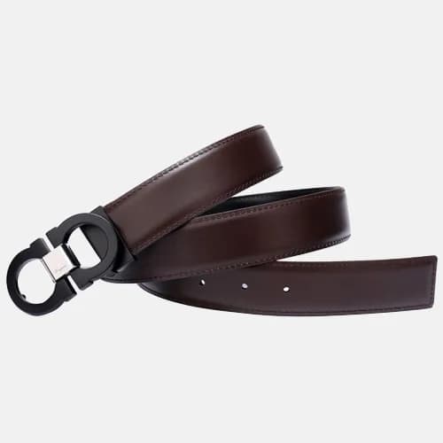Salvatore Ferragamo 2019 Mens Gancini Leather Belt… - 1